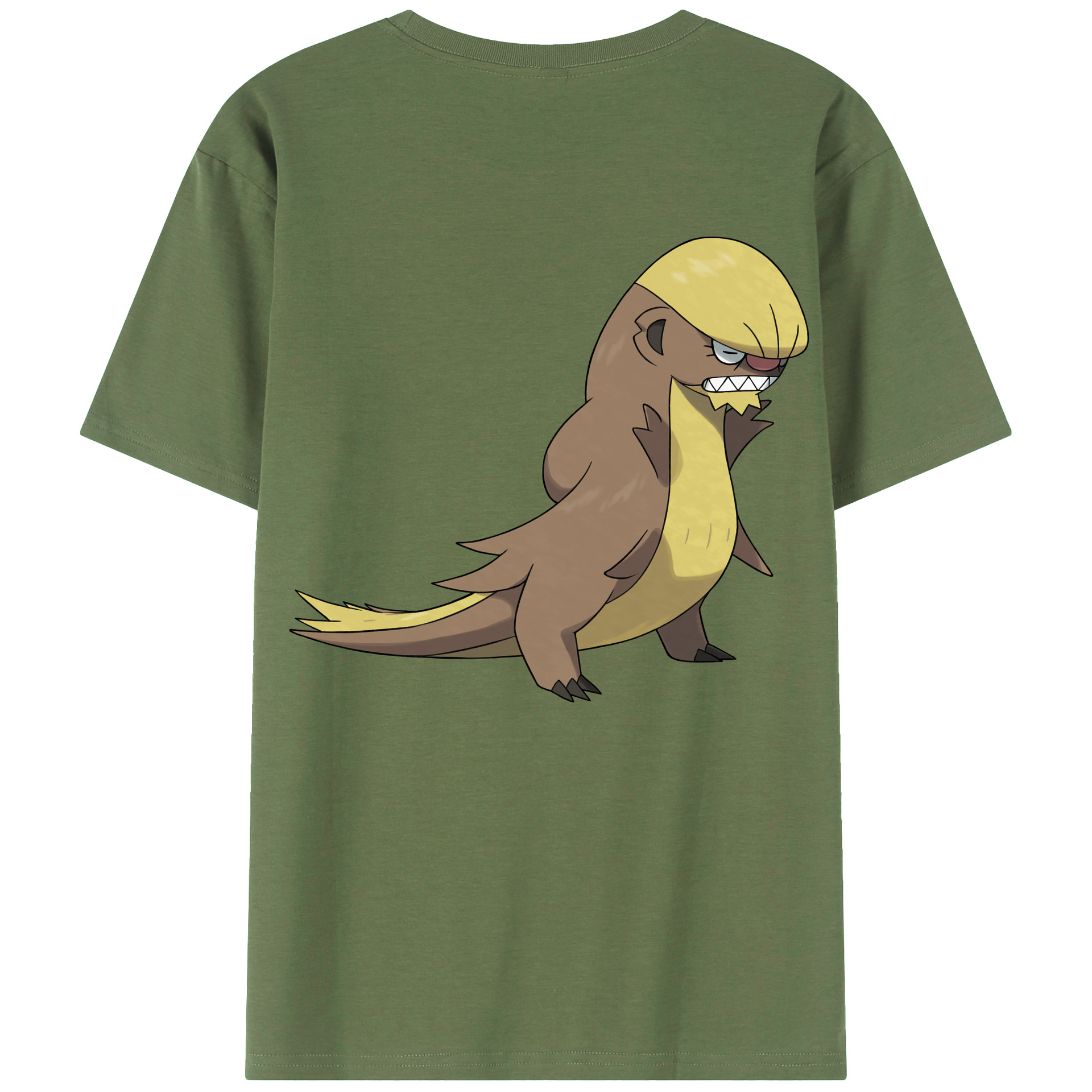 （画像用） ポケットモンスター Pokémon 綿100％ メンズ半袖Tシャツ（バックプリント） 通気性